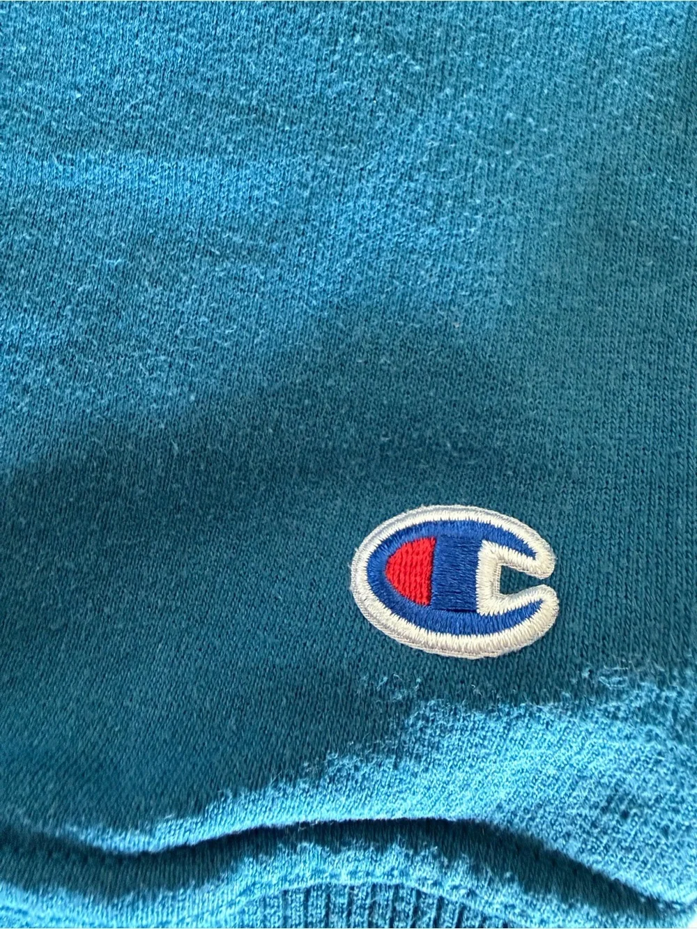 Champion Fleece Crewneck Sweatshirt Teal SZ M Unisex 🚩